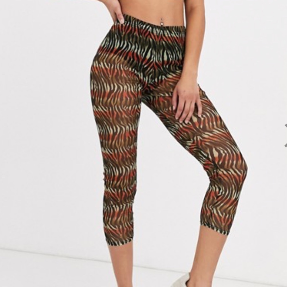 Public Desire leggings in zebra mesh